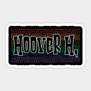 LGBTQ PATTERN AMERICA HOOVER Sticker